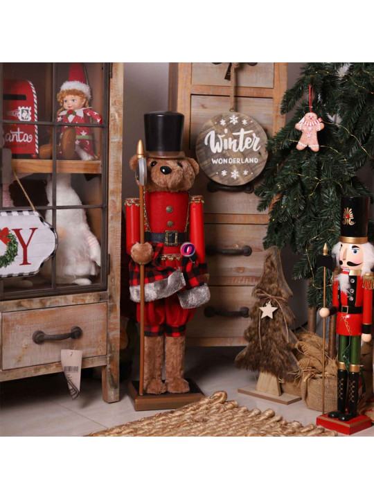 Новогодные декоративные аксессуары KOOPMAN NUTCRACKER 75CM BEAR (342612) (ASK001870)