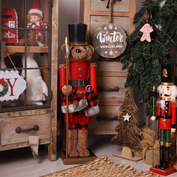 Ամանորյա դեկորատիվ առարկաներ KOOPMAN NUTCRACKER 75CM BEAR (342612) (ASK001870)