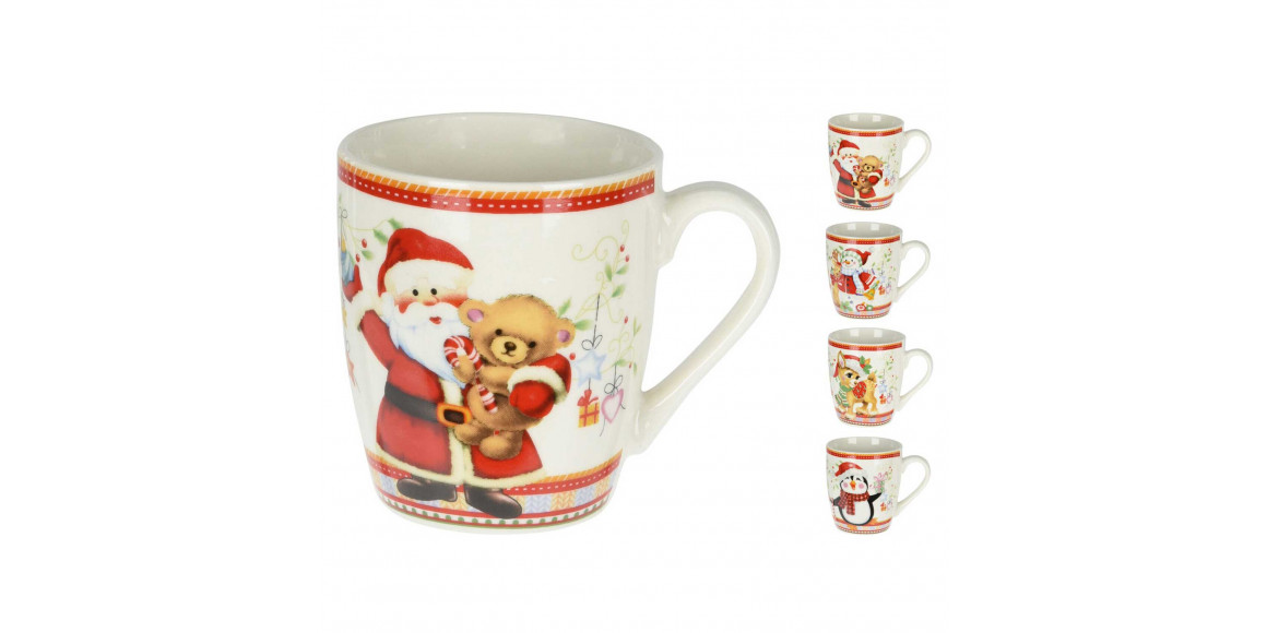 Cup KOOPMAN Q75999430 MUG NEW BONE SANTA PORCELAIN 200ML (253567)