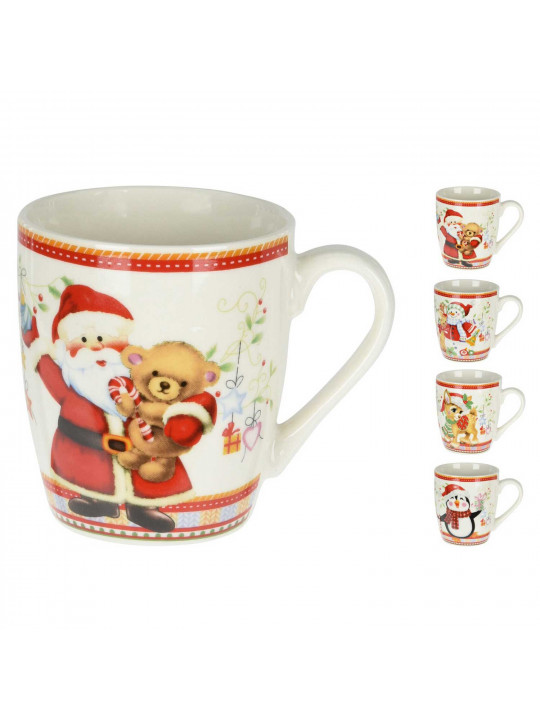 Стакан KOOPMAN Q75999430 MUG NEW BONE SANTA PORCELAIN 200ML (253567)