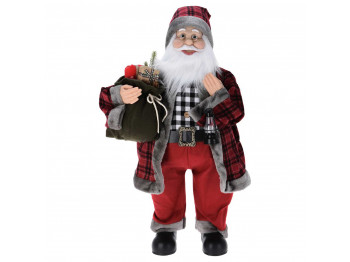 N/y decorate objects KOOPMAN SANTA STANDING CHECKERED 80CM (335553) (ASK001360)