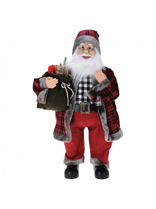 Новогодные декоративные аксессуары KOOPMAN SANTA STANDING CHECKERED 80CM (335553) (ASK001360)