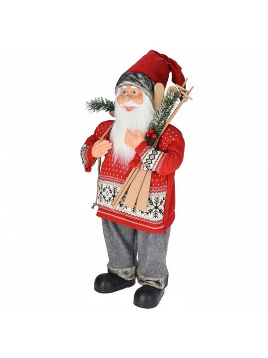 N/y decorate objects KOOPMAN SANTA STANDING WITH SKI 80CM (199339) (ATK000130)