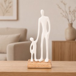Decorative objects KOOPMAN STATUE MAN AND CHILD 24CM (F7) (132190) (A68120590)