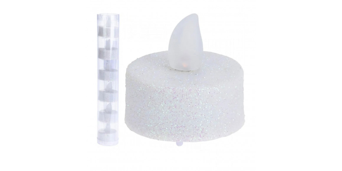 N/y decorate objects KOOPMAN TEALIGHT LED WHITE GLITTER (698880) (AX5990640)