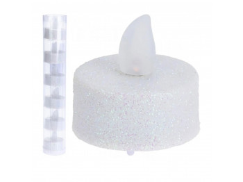 N/y decorate objects KOOPMAN TEALIGHT LED WHITE GLITTER (698880) (AX5990640)