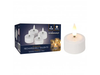 Новогодные декоративные аксессуары KOOPMAN TEALIGHT WITH LED SET 4PCS (637039) (XX8114160)