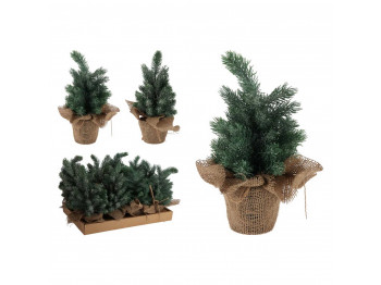 Новогодные декоративные аксессуары KOOPMAN XMAS TREE BURLAP POT 30CM 2ASS (199162) (317910220)