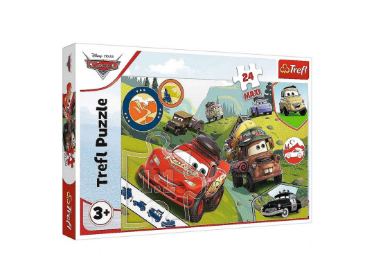 Пазл и мозайка TREFL TR-24MX 24 MAXI 14352 HAPPY CARS / DISNEY CARS 3 