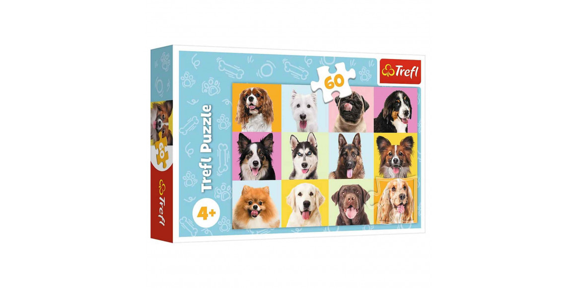 Puzzle and mosaic TREFL TR60-CMB 60 17374 CUTE DOGS 