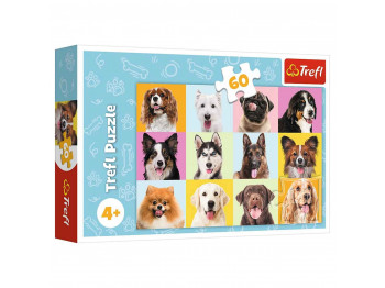 Գլուխկոտրուկ եվ խճանկար TREFL TR60-CMB 60 17374 CUTE DOGS 