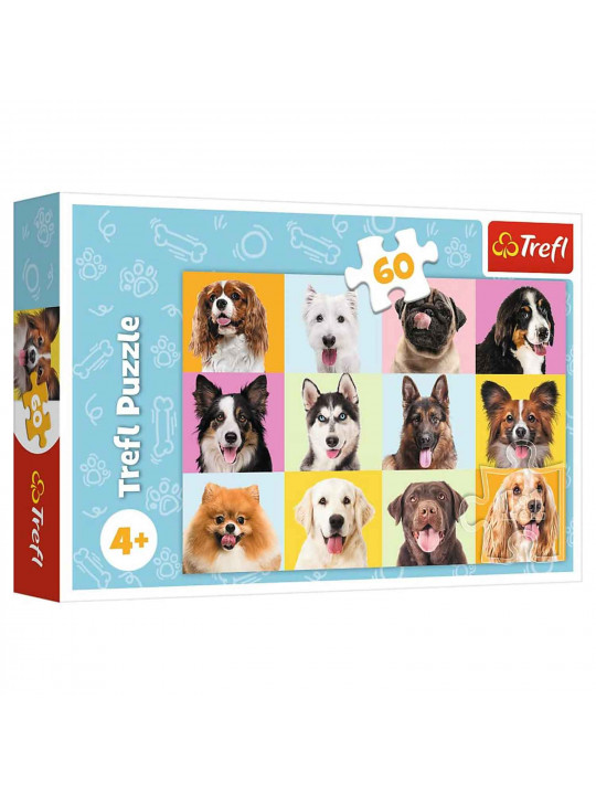 Գլուխկոտրուկ եվ խճանկար TREFL TR60-CMB 60 17374 CUTE DOGS 