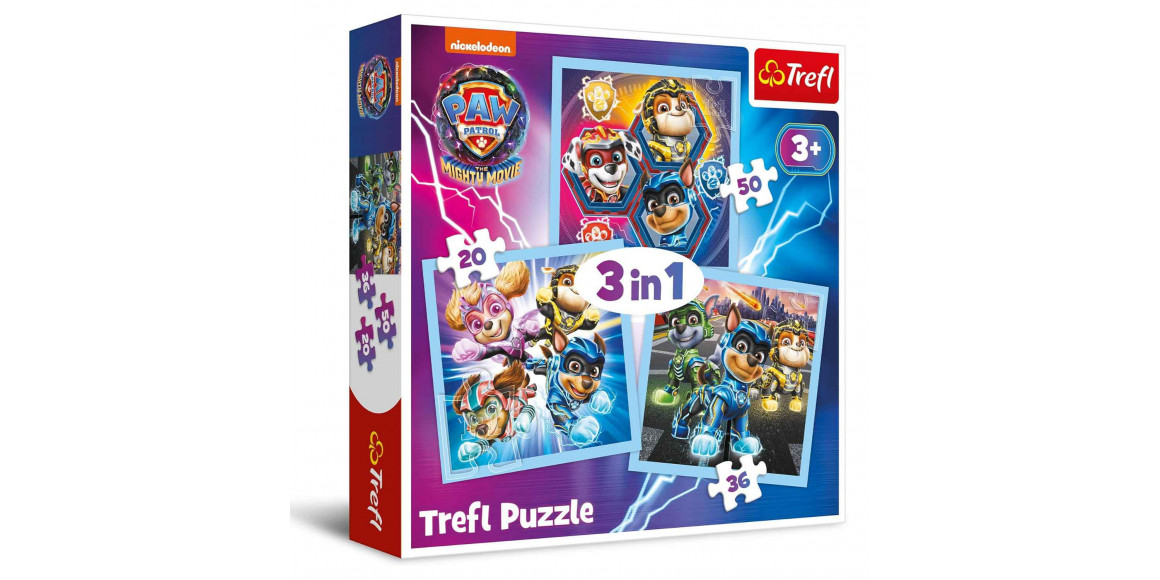 Пазл и мозайка TREFL TR3N1-CMB 3IN1 34869 MIGHTY PUPS POWER / PAW PATROL 