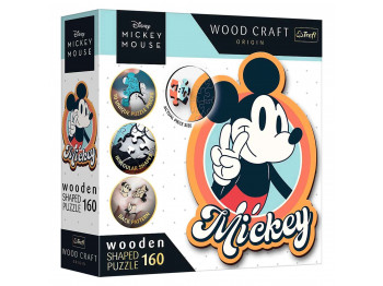 Գլուխկոտրուկ եվ խճանկար TREFL TR160-WDN 160 WOODEN 20191 RETRO MICKEY MOUSE 