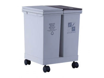 Աղբաման XIMI PRESS-TYPE DOUBLE-BARREL GARBAGE CAN WITH PULLEY (24L) 