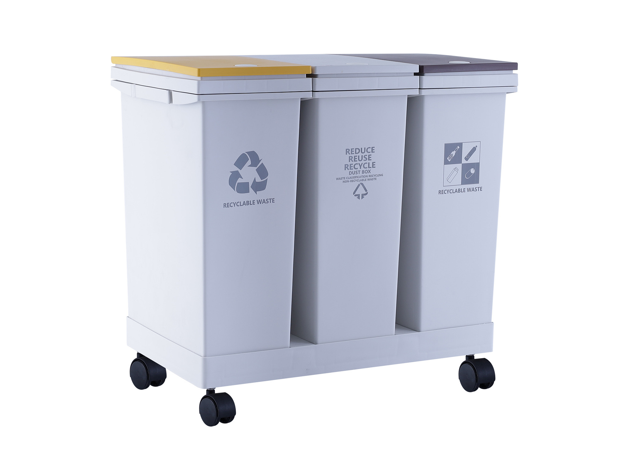 Мусорное ведро XIMI PRESS-TYPE THREE-CYLINDER GARBAGE CAN WITH PULLEY (60L) 