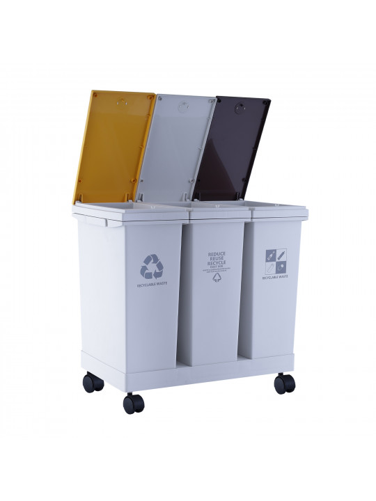 Мусорное ведро XIMI PRESS-TYPE THREE-CYLINDER GARBAGE CAN WITH PULLEY (60L) 