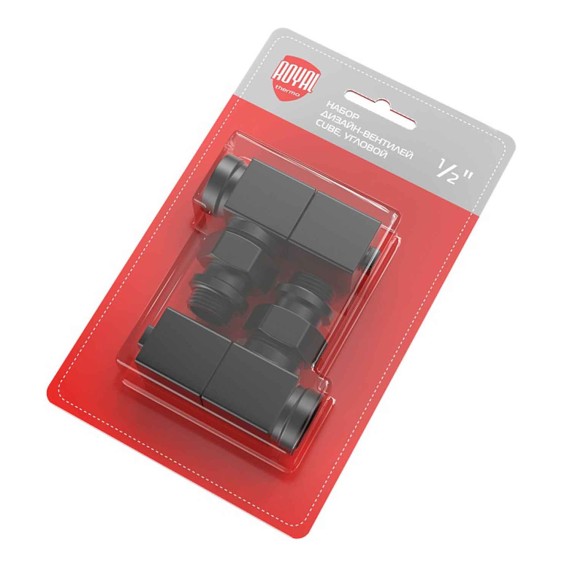Կափույր ROYAL THERMO CUBE SET ANGLE BLACK 1/2 