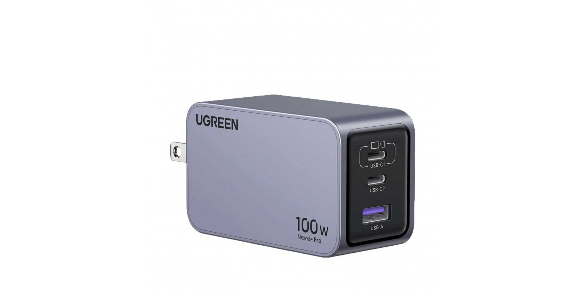 Power adapter UGREEN X757 Nexode Pro GaN Fast Charging 100W PD 3 Ports (GR) (25874)