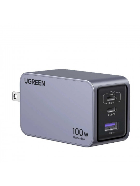 Power adapter UGREEN X757 Nexode Pro GaN Fast Charging 100W PD 3 Ports (GR) (25874)