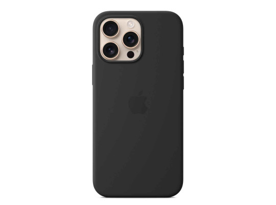 Cover for smartphone APPLE iPhone 16 Pro Max Silicone Case with MagSafe (Black) (MYYT3ZM/A)