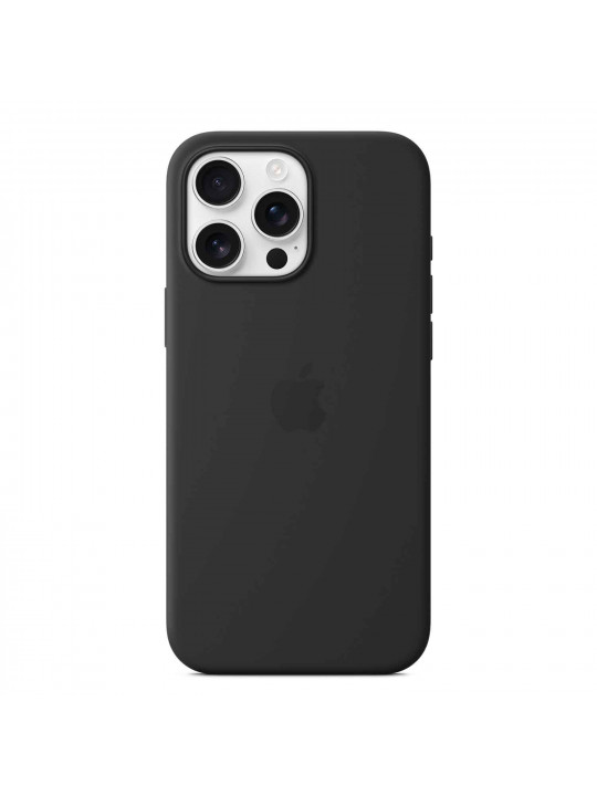 Cover for smartphone APPLE iPhone 16 Pro Max Silicone Case with MagSafe (Black) (MYYT3ZM/A)