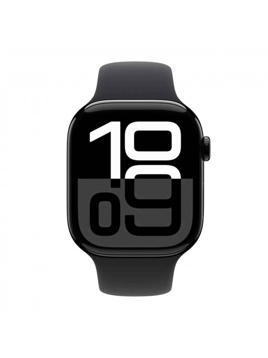 Smart watch APPLE WATCH SERIES 10 42MM JET BLACK ALUMINIUM BLACK SPORT BAND (A2997) (MWWE3QI/A)