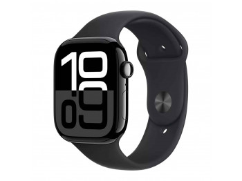 Smart watch APPLE WATCH SERIES 10 42MM JET BLACK ALUMINIUM BLACK SPORT BAND (A2997) (MWWE3QI/A)