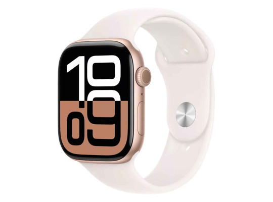 Smart watch APPLE WATCH SERIES 10 42MM ROSE GOLD ALUMINIUM LIGHT BLUSH SPORT BAND (A2997) (MWWH3QI/A)