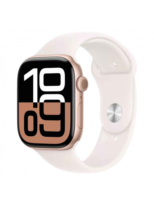 Smart watch APPLE WATCH SERIES 10 42MM ROSE GOLD ALUMINIUM LIGHT BLUSH SPORT BAND (A2997) (MWWH3QI/A)