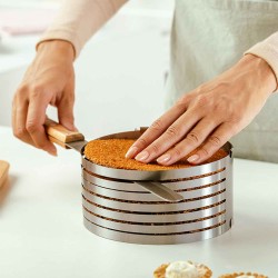 Cake accessories NAVA 10-100-003 S.STEEL CAKE CUTTER ADJUSTABLE 7 LEVEL 