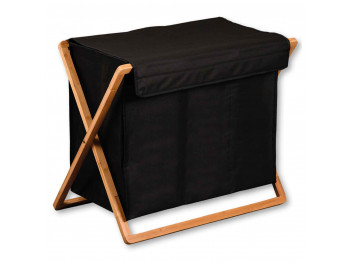 Laundry basket KESPER 19437 BLACK TRIO 