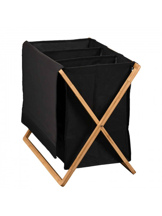 Laundry basket KESPER 19437 BLACK TRIO 