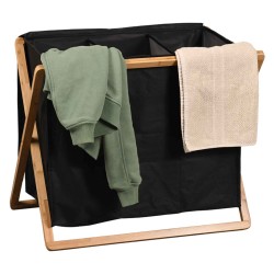 Laundry basket KESPER 19437 BLACK TRIO 