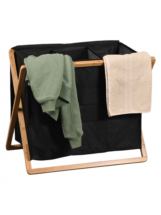 Laundry basket KESPER 19437 BLACK TRIO 