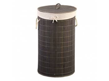 Laundry basket KESPER 19573 BAMBOO LAUNDRY ROUND DARK 