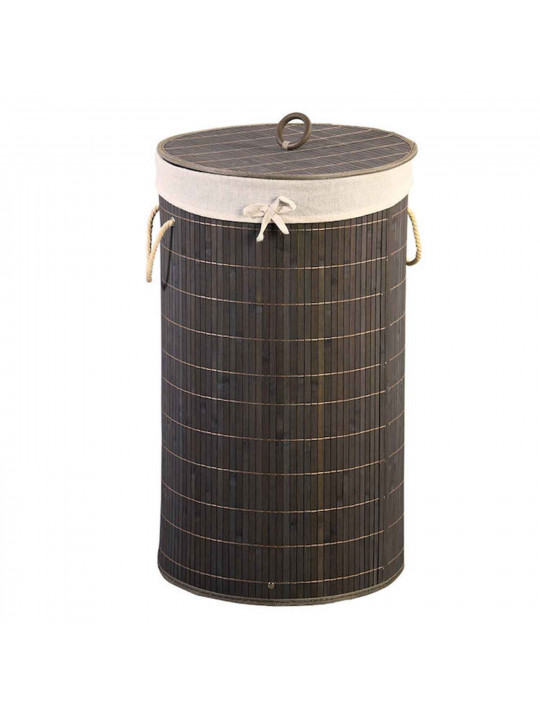 Laundry basket KESPER 19573 BAMBOO LAUNDRY ROUND DARK 