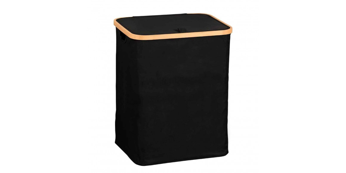 Laundry basket KESPER 19594 BLACK WITH COVER 