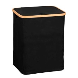 Laundry basket KESPER 19594 BLACK WITH COVER 