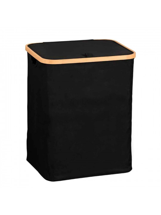 Laundry basket KESPER 19594 BLACK WITH COVER 