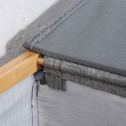 Laundry basket KESPER 19598 BAMBOO GREY 2 PART 