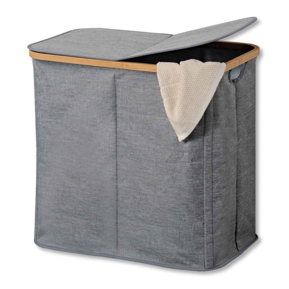 Корзина для белья KESPER 19598 BAMBOO GREY 2 PART 