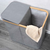 Корзина для белья KESPER 19598 BAMBOO GREY 2 PART 