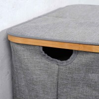Корзина для белья KESPER 19598 BAMBOO GREY 2 PART 