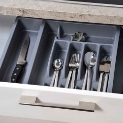 Cutlery box KESPER 30087 PLASTIC GREY ADJUSTABLE 29/50x38CM 