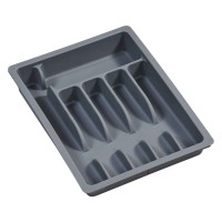 Ящик для столовых приборов KESPER 30087 PLASTIC GREY ADJUSTABLE 29/50x38CM 