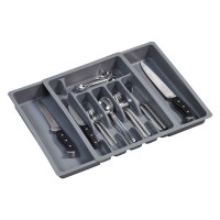 Ящик для столовых приборов KESPER 30087 PLASTIC GREY ADJUSTABLE 29/50x38CM 