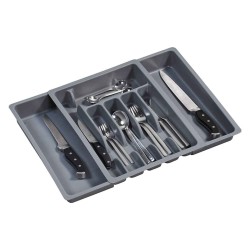 Cutlery box KESPER 30087 PLASTIC GREY ADJUSTABLE 29/50x38CM 