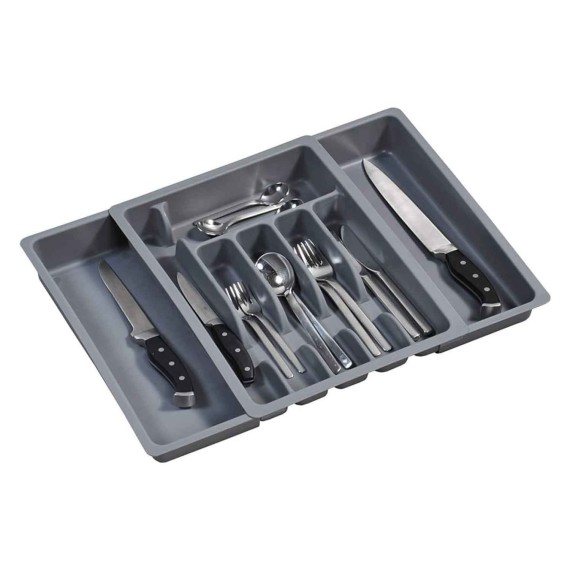 Դանակ-պատառաքաղի դարակ KESPER 30087 PLASTIC GREY ADJUSTABLE 29/50x38CM 