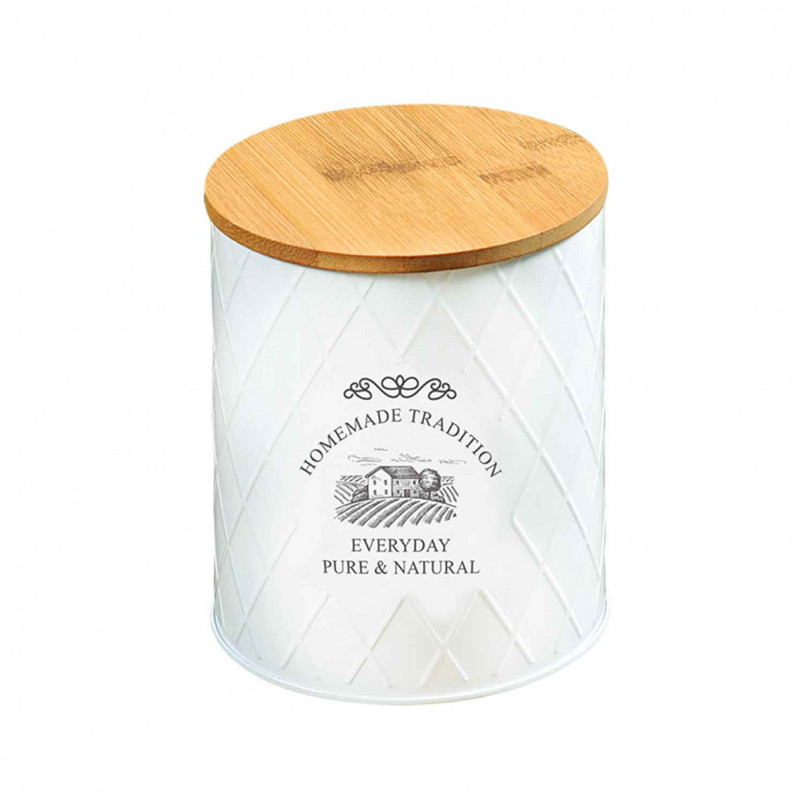 Jar KESPER 38257 METAL WHITE 11CM 